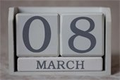 March 8 calendar blocks